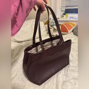 Dagne Dover Large Allyn Tote in Wine / Brown